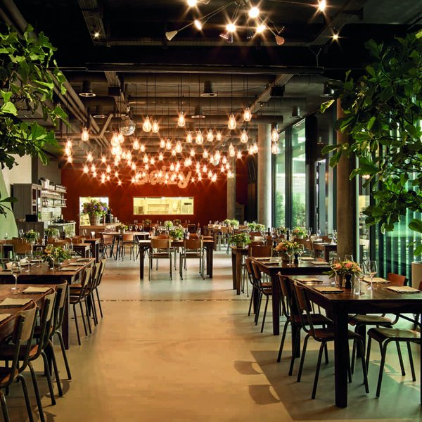 Die Möblierung strahlt Gemütlichkeit aus, während der Beton die Moderne wiederspiegelt.