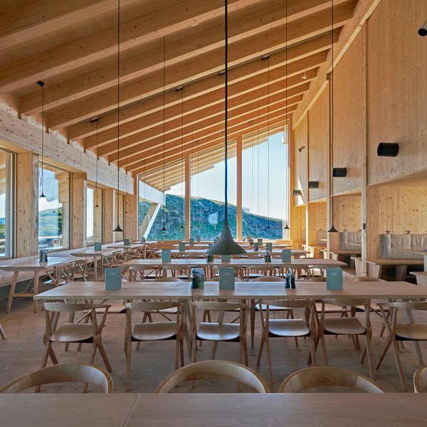 Innenansicht des Gipfelrestaurants